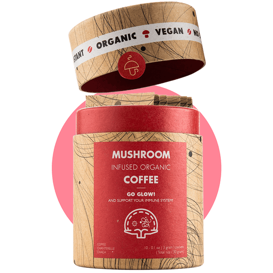 Go Glow - mushroom coffe with Chanterelle and Chaga