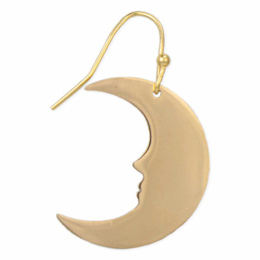 Good Night Moon Gold Crescent Earrings